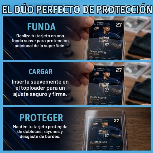 Vista 6 de Premium Seamless 20PT - 360PT - Cargadores superiores gruesos para tarjetas Soporte para tarjetas de carga superior, fundas para tarjetas