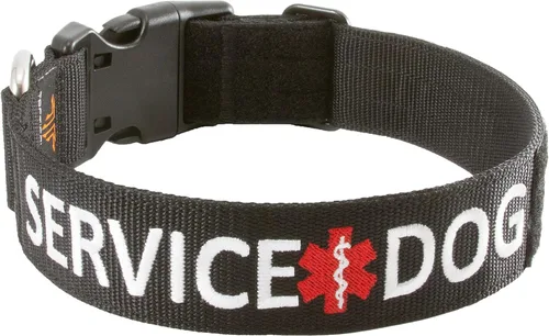 Vista 8 de Tacticollar - Collar de perro de servicio, nailon, ajustable, bordado (XS, 10-12 pulgadas de largo x 1 pulgada de ancho)