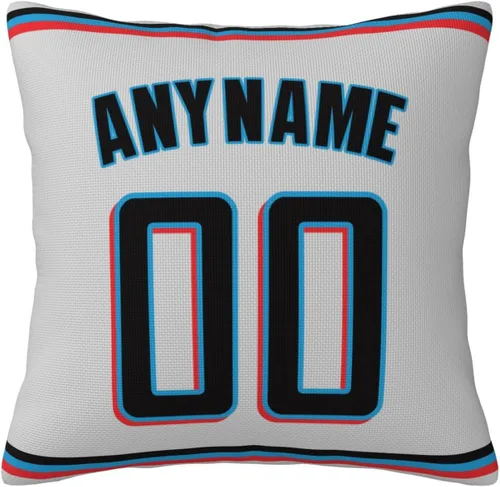 Vista 22 de Funda de almohada personalizada: Funda de almohada personalizada con cualquier nombre y número, regalo personalizado para fanáticos
