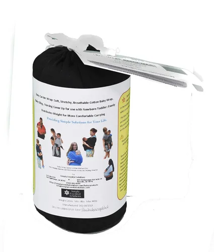 Vista 2 de Portabebés suave, elástico, envoltura de algodón para bebé, cabestrillo para bebé, cubierta de lactancia para usar con recién nacido-bebé
