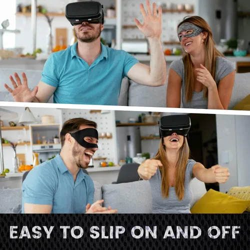 Vista 5 de Protector de sudor para Oculus Quest 2 VELLAA OculusMeta Quest 2 accesorios ajustables VR banda de sudor transpirable VR máscara
