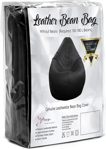 Vista 7 de Ample Decor Funda para puf (relleno no incluido), almacenamiento de juguetes de felpa de piel sintética suave, construcción duradera, cremallera