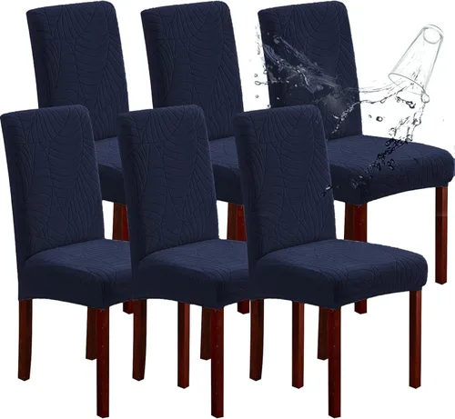 Vista 11 de Fundas elásticas para sillas de comedor resistentes a Las fundas elásticas para sillas de comedor resistentes a salpicaduras ayudan a proteger
