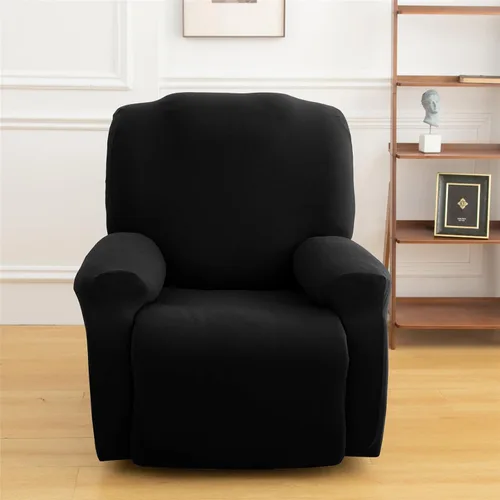 Vista 2 de LazyBoy - Funda para sillón reclinable, color liso, 4 piezas, fundas protectoras de muebles para sillón reclinable con bolsillo, funda para sofá