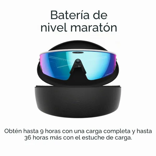 Vista 5 de Oakley Meta Vanguard with Meta AI, Audio, Photo, Video Compatibility - White, Prizm™ Sapphire