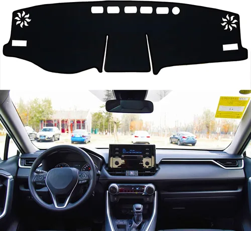 Vista 11 de para Toyota Rav4 2013 2014 2015 2016 2017 2018 Funda para Salpicadero, Funda para Consola Central, Alfombrilla para Tablero, Alfombra Protectora