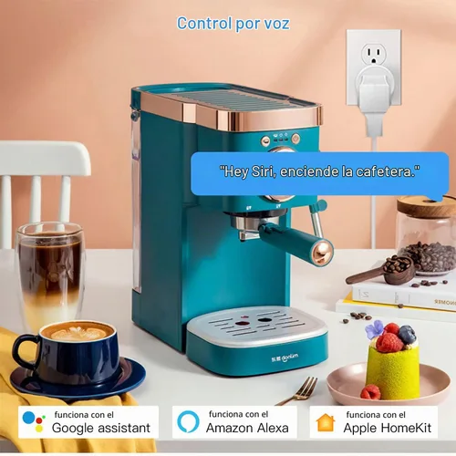 Vista 3 de Enchufe inteligente Mini HomeKit, toma de corriente WiFi inteligente compatible con Apple HomeKit, Alexa y Google Assistant, toma de control de voz