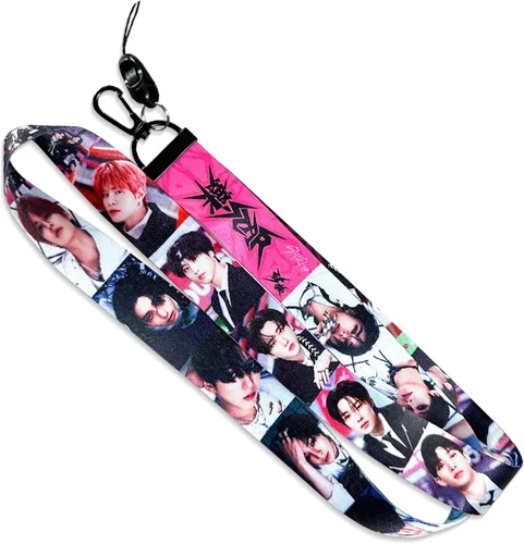 Vista 6 de KPOPBTS Stray Kids 樂-Star Caja de regalo con llaveros para portátil, cordón, tarjetas fotográficas, llavero para fans de SKZ