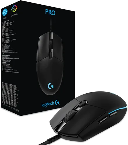 Vista 7 de Logitech Ratón para juegos con cable G Pro sensor Hero 16K 16000 DPI RGB ultra ligero 6 botones programables memoria a bordo construido para Esport