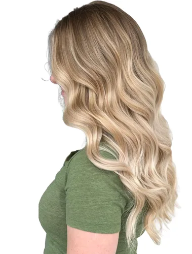 Vista 6 de Tressmatch 16 pulgadas (18 pulgadas) Remy extensiones de cabello humano clip en ombre apagado Negro/Medio/Castaña café Full Head Volumen Set 9