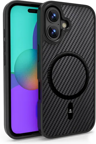 Vista 27 de ONES Funda delgada para iPhone 8 Plus / 7 Plus, cubierta de patrón de fibra de carbono, funda protectora a prueba de golpes con diseño minimalista