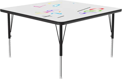 Vista 44 de Correll - Mesa rectangular de 24 x 36 pulgadas, mesa de actividades superior de borrado en seco, altura ajustable (19 a 29), laminado de alta