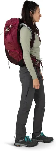 Vista 8 de Osprey Sirrus 24L Mochila de senderismo para mujer, Púrpura Elderberry/Chiru Tan
