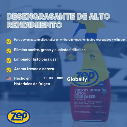 Vista 3 de Zep Cherry Bomb Auto+ Desengrasante y limpiador - Para automóvil, marina, RV y hogar - 32 onzas