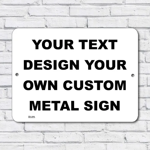 Vista 6 de Cartel blanco personalizado de aluminio 007 con tu nombre
