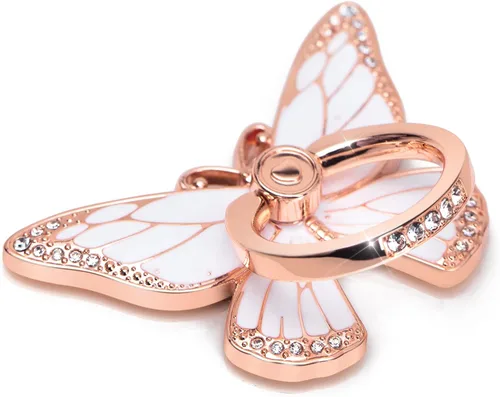 Vista 6 de Doflyesky Soporte de anillo de mariposa para teléfono celular, rotación de 360 grados, soporte de agarre de anillo de teléfono, soporte de dedo