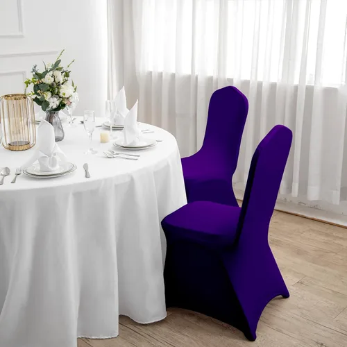 Vista 49 de Funda de elastano para silla, 12 unidades, fundas para silla, fundas para sillas de sala de estar, funda extraíble lavable y elástica para silla