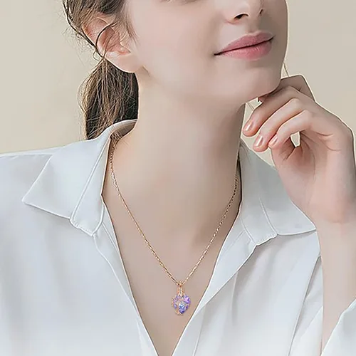 Vista 11 de Imrsanl Collar de urna de árbol de la vida con forma de corazón, joyería de cremación para hombres y mujeres, recuerdo, joyería conmemorativa