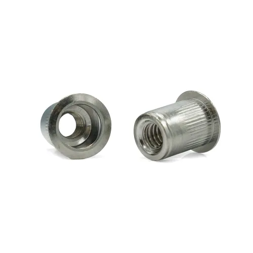 Vista 3 de Thinwall - Tuerca remachadora acanalada de perfil bajo, acero inoxidable 18-8 (25, 1/4-20 x 0.58 (.027 - 0.165 agarre))