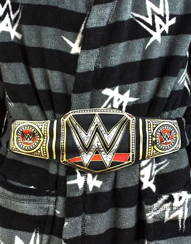 Vista 6 de WWE Bata de baño para niños con cinturón de título de campeonato de lucha libre para niños, gris