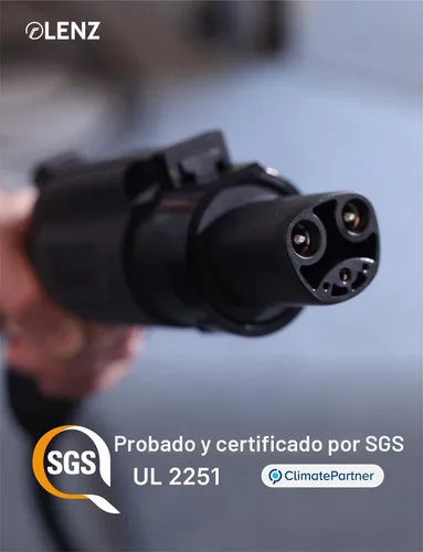 Vista 6 de LENZ Adaptador J1772 a NACS para Tesla y NACS EVs, 80A, UL 2251