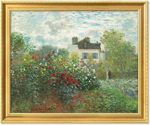 Vista 82 de IPIC - Reproducción artística de los lirios de agua de Claude Monet 1906, impresiones giclée coinciden con el marco dorado clásico, arte de pared