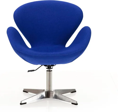 Vista 11 de Manhattan Comfort Raspberry - Silla giratoria ajustable con giro de 360°, base de cromo pulido, diseño retro moderno, asiento versátil ideal