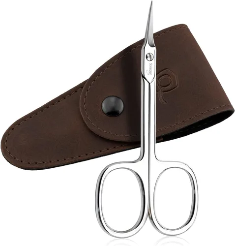 Vista 9 de marQus Tijeras curvadas para cutículas, acero inoxidable de precisión para manicura y pedicura, cuidado de cejas y pestañas, extra afiladas