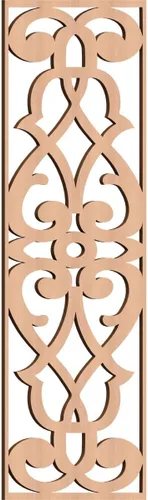 Vista 115 de 9 3/8"W x 24 3/8"H x 1/4"T Bellaire Decorativos Paneles de pared de madera calado, abedul