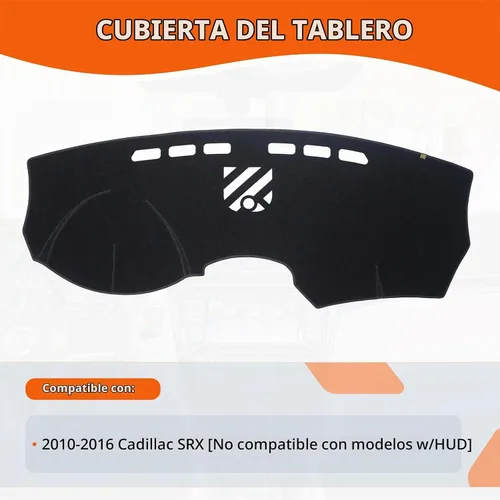 Vista 2 de Cubierta para salpicadero, alfombra antirreflejos, antideslizante, protector solar apto para Ca-dillac SRX 2010, 2011, 2012, 2013, 2014, 2015, 2016