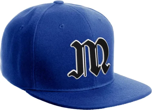 Vista 1716 de Daxton Gorra clásica con visera de billete plano con letras del alfabeto inglés antiguo de la A a la Z