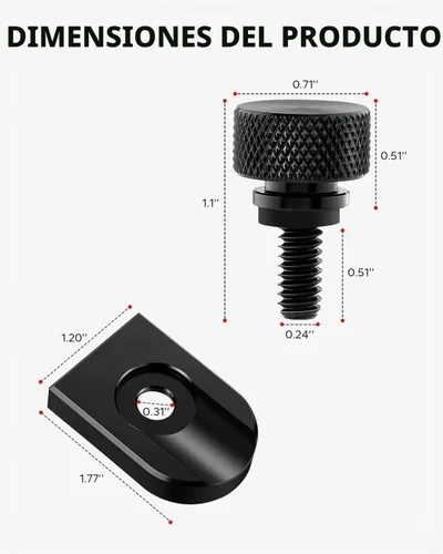 Vista 6 de Amazicha Cubierta de perilla de montaje de tornillo de aluminio negro compatible con Harley Davidson 1996-2024