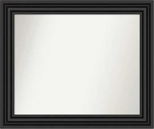 Vista 122 de Amanti Art Espejo personalizado, espejo de baño negro puente, espejo de pared o espejo de tocador de baño sobre el fregadero (26 x 26 pulgadas)
