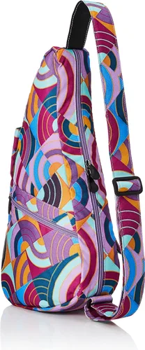 Vista 2 de AmeriBag Pequeña bolsa de espalda saludable con impresiones y patrones, Laberinto de arco iris
