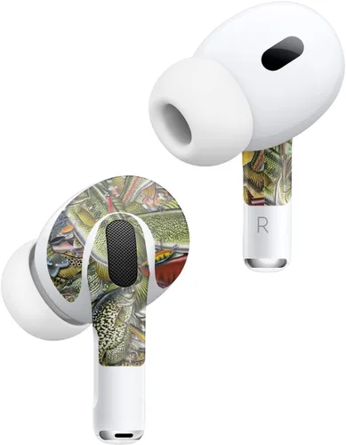 Vista 2 de MightySkins - Fundas compatibles con Apple AirPods Pro 2 – Fish Puzzle Funda protectora de vinilo duradera y única Fácil de aplicar, quitar