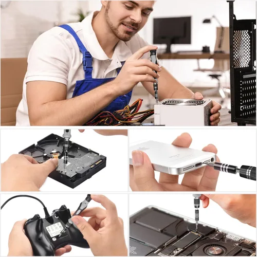 Vista 4 de Kit de herramientas de construcción de PC 140-IN-1: Kit de herramientas para computadora para reparación y montaje, juego de destornilladores