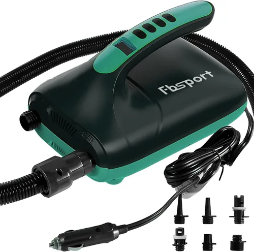 Vista 10 de Bomba de aire eléctrica para vehículo SUP de alta presión de 20 PSI, bomba de tabla de remo de inflado para tablas de remo de pie, función