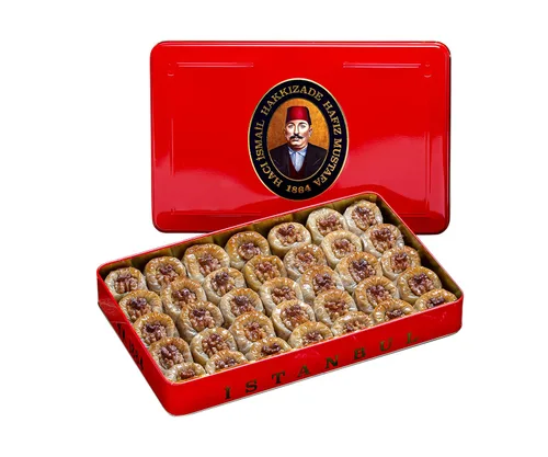 Vista 54 de Hafiz Mustafa 1864 Istanbul Baklava - Caja de pastelería - Bocadillos de postre de Baklava horneados hechos de hojas de masa filo fresca, pistacho