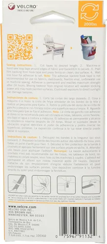 Vista 2 de VELCRO Brand Rollo de cinta para decoración del hogar, 1" x 6', blanco