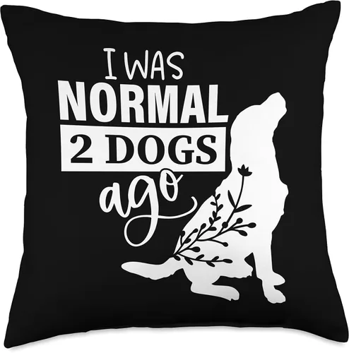 Vista 4 de Smarty Pants Designs I was Normal 2 Ago Funny Dog Lover - Almohada de 16.0 x 16.0 in, multicolor