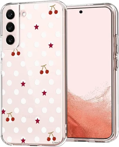 Vista 13 de Unov Funda para Galaxy S22, transparente con diseño, ajuste delgado, buen agarre, funda de teléfono en relieve, cubierta protectora a prueba de Gato