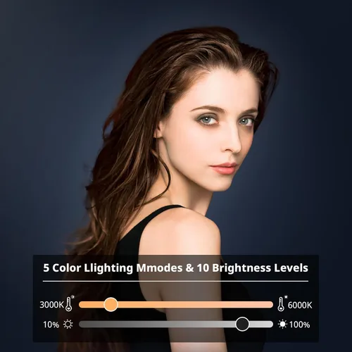 Vista 3 de Eicaus Anillo de luz magnético de 12 pulgadas con trípode de 67 pulgadas, luz para selfie con soporte para iPhone para grabación, compatible
