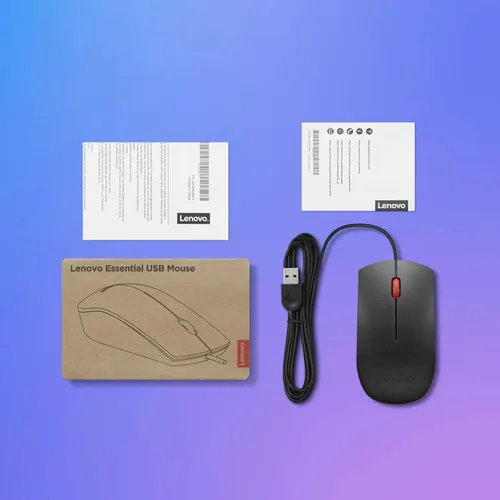Vista 4 de Lenovo Ratón USB esencial 4Y50R20863