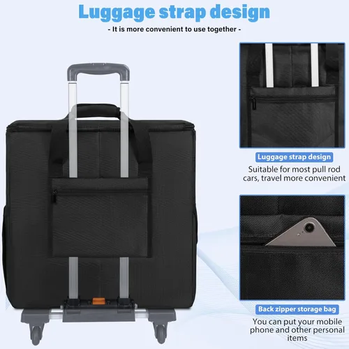 Vista 4 de AKOZLIN Estuche de Chasis de Torre de Computadora de Juegos de Escritorio PC Estuche de Transporte Bolsa de Almacenamiento de Viaje para Teclado