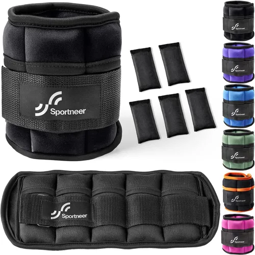 Vista 12 de Sportneer Adjustable Ankle/Wrist Weights for Men Women Kids, Weighted Leg & Cuff Strength Training for Yoga Walking Running Aerobics Gym Fitness