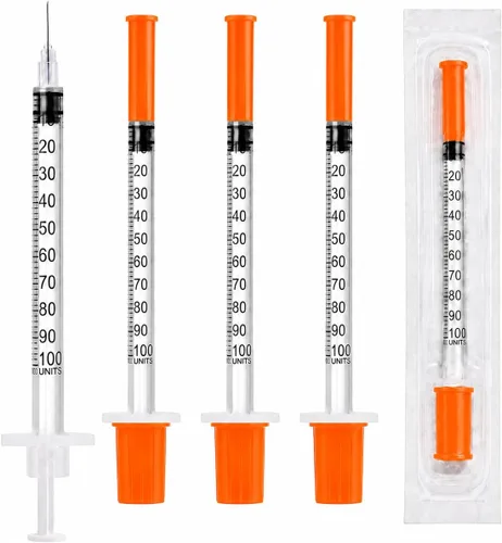 Vista 9 de Paquete de 50, jeringas 31G, 1 cc/ml, 5/16 pulgadas (8mm), jeringas