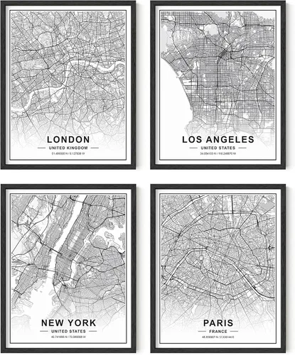 Vista 15 de HAUS AND HUES Arte de pared de rascacielos de la ciudad de Nueva York, juego de 6 carteles de horizonte de Nueva York, decoración moderna de pared