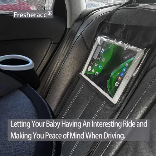 Vista 7 de Soporte para Tablet iPad Kindle de Automóvil para Espejo Trasero y Delantero, Carcasa Colgante de Montaje para Reposacabezas del Asiento Trasero
