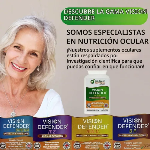 Vista 7 de Vision Defender AREDS2 Vitaminas para los ojos, luteína, zinc, cobre, veganas, 90 tabletas