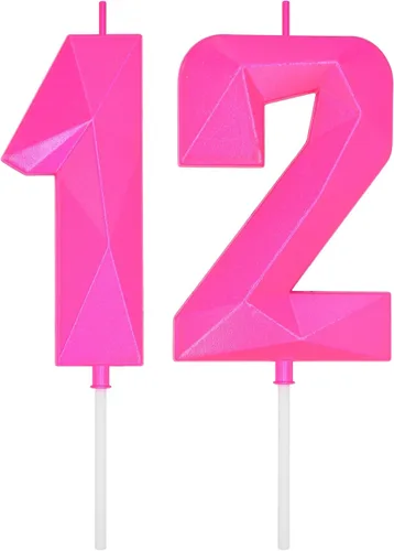 Vista 29 de DERVENTA Vela Grande de Cumpleaños Número 3D Verde Luminoso de 3.7 Pulgadas Celebración de Fiesta Aniversario Decoración Adorno para Pastel 1 Pieza